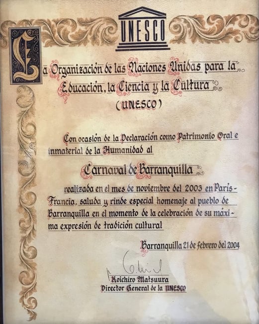 declaratoria de la unesco